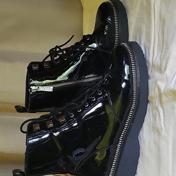 Michael Kors patent combat boots - Picture 3 of 6